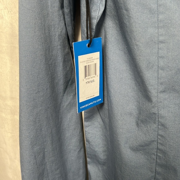 Vince Camuto MenClassic Fit Solid Long Sleeves Casual Shirt, Stone Blue, size S - Picture 7 of 9